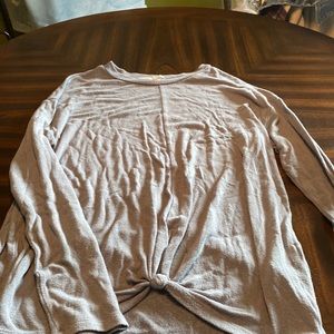 Long sleeve front tie shirt